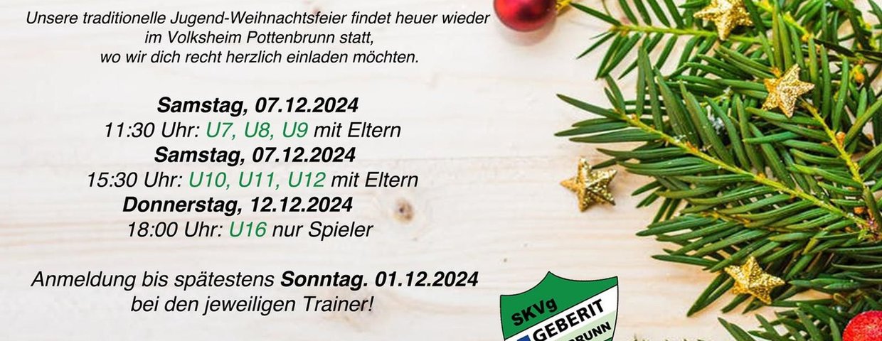 Weihnachtsfeier 2024 für den Nachwuchs